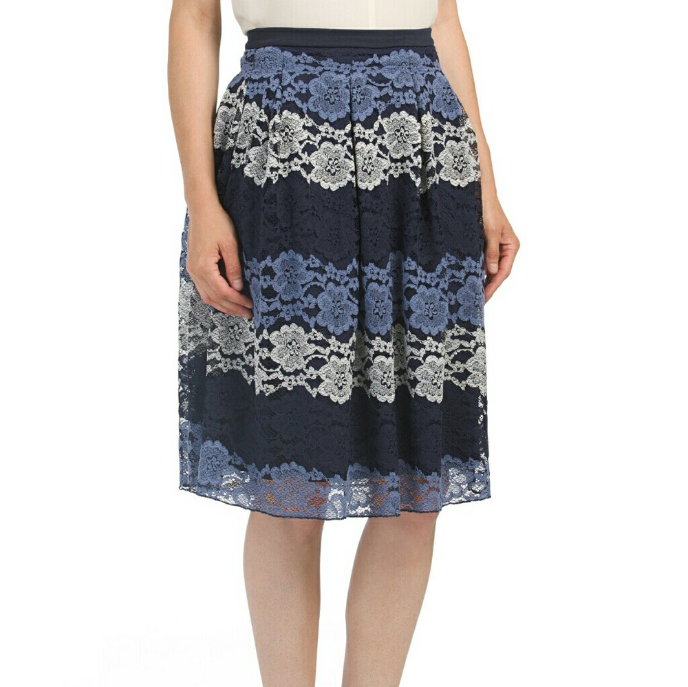 Eva Franco midi lace skirt